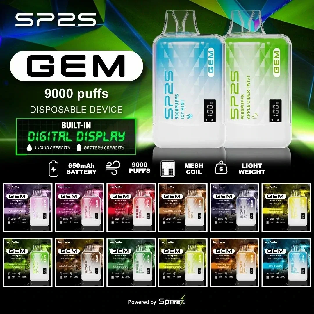 SP2S GEM 9000口現貨 | 智能 LCD 油電雙顯、16 款極致口味、台灣官網
